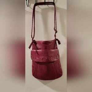 Red Crossbody Bead Purse